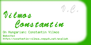 vilmos constantin business card